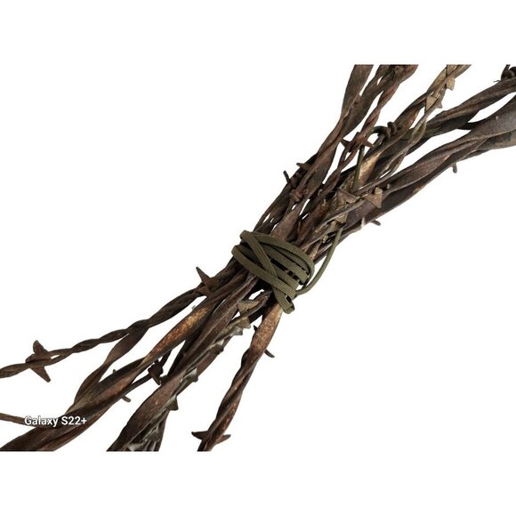 Antique Rusted Barbed Wire Bundle For Crafting & Decor 22inch Lot of 11 pieces - Picture 8 of 12